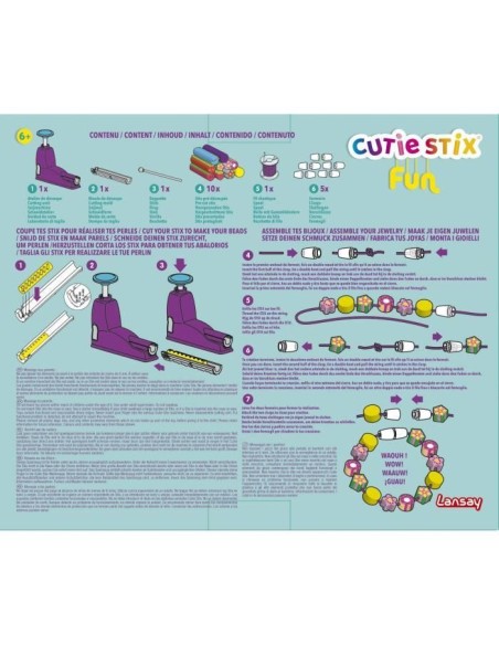 Cutie Stix - LANSAY - Fun - Atelier créatif - Des 6 ans – LANSAY (Jeu De Creation De Bijoux) | STORE PRO SHOP 