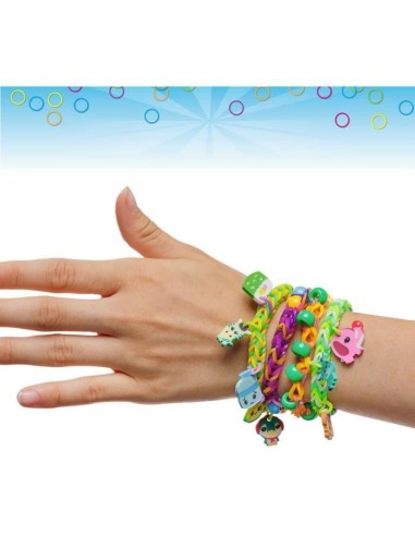 Kit de fabrication de bracelets Rainbow Loom - Métier a tisser avec 5600 élastiques, charms et perles - BANDAI – RAINBOW LOOM (Jeu De Creation De Bijoux) | STORE PRO SHOP 