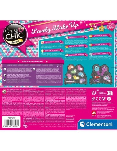 Clementoni - Coffret Maquillage Arc-en-ciel - 2 palettes fards a paupieres, rouge a levres et vernis a ongles - Dés 6 ans – CLEMENTONI (Jeu De Creation Maquillage) | STORE PRO SHOP 