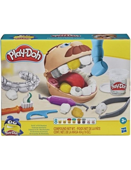 Play-Doh - Cabinet dentaire pour enfants avec 8 Pots de pâte a modeler atoxique aux couleurs assorties - des 3 ans - Les class – PLAYDOH (Jeu De Pate A Modeler) | STORE PRO SHOP 