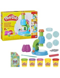 Play-Doh Mon petit microscope, pâte a modeler, 9 accessoires et 5 couleurs, des 3 ans