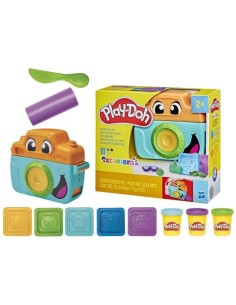 Play-Doh Mes petites photos Starters, pâte a modeler, caméra factice, 7 accessoires et tapis d'activité, des 2 ans