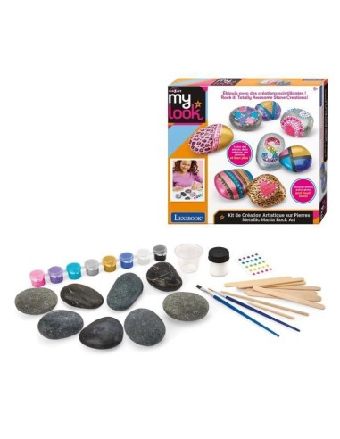 LEXIBOOK - Kit de création artistique sur pierres avec effet métallique – LEXIBOOK (Jeu De Pate A Modeler) | STORE PRO SHOP 