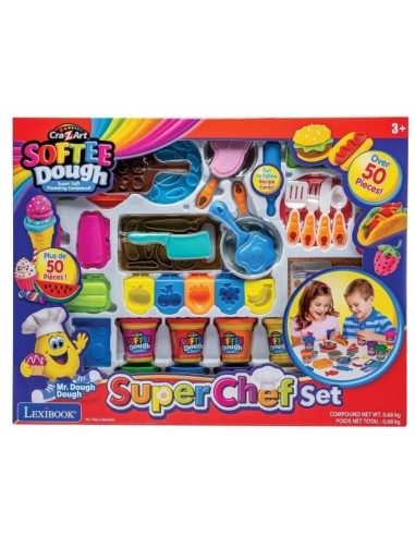 LEXIBOOK - Kit de pâte a modeler douce et malléable super chef – LEXIBOOK (Jeu De Pate A Modeler) | STORE PRO SHOP 