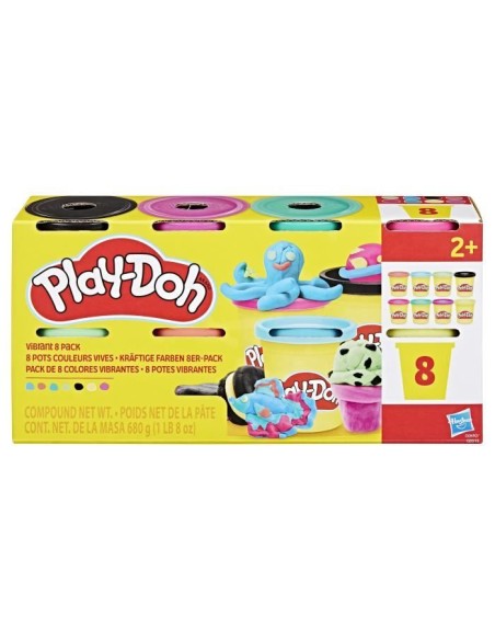 Play-Doh 8 pots couleurs vives, pots de pâte a modeler de 85 g – PLAYDOH (Jeu De Pate A Modeler) | STORE PRO SHOP 