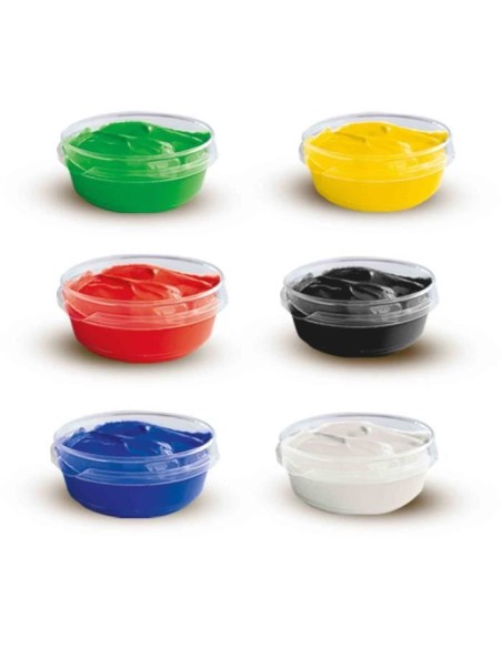 Gouache (6x45ml) - SES CREATIVE - Six couleurs : rouge, bleu, blanc, noir, vert et jaune. – SES CREATIVE (Jeu De Peinture) | STORE PRO SHOP 