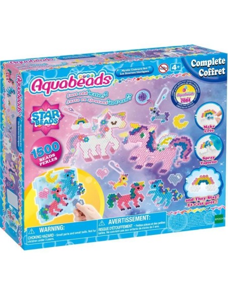 Aquabeads - Licornes féériques - Loisir créatif - 1500 perles - Rose – AQUABEADS (Jeu De Perle A Repasser) | STORE PRO SHOP 