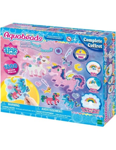 Aquabeads - Licornes féériques - Loisir créatif - 1500 perles - Rose – AQUABEADS (Jeu De Perle A Repasser) | STORE PRO SHOP 