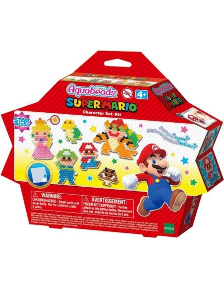 Le kit Super Mario - AQUABEADS - Perles qui collent avec de l'eau – AQUABEADS (Jeu De Perle A Repasser) | STORE PRO SHOP 