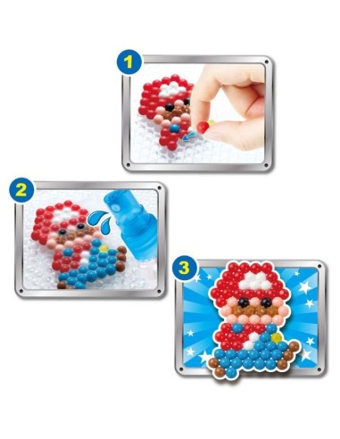 Le kit Super Mario - AQUABEADS - Perles qui collent avec de l'eau – AQUABEADS (Jeu De Perle A Repasser) | STORE PRO SHOP 