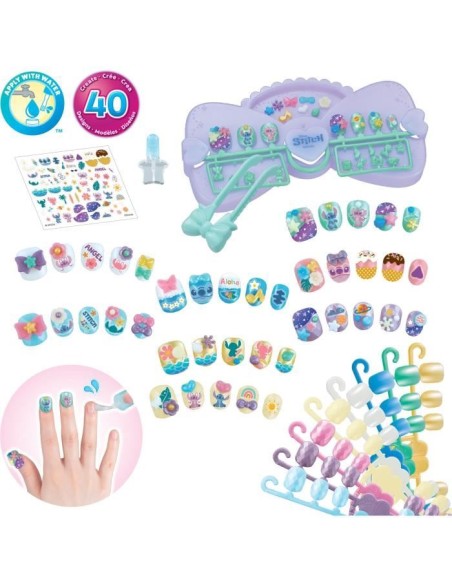 Mon kit de manucure - AQUABEADS - Stitch - 40 ongles - Stickers – AQUABEADS (Jeu De Perle A Repasser) | STORE PRO SHOP 