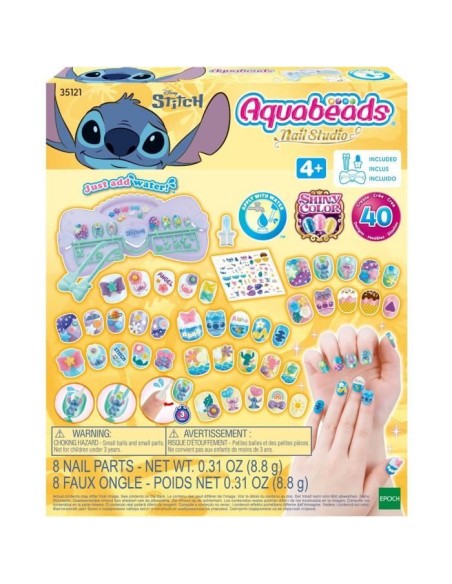 Mon kit de manucure - AQUABEADS - Stitch - 40 ongles - Stickers – AQUABEADS (Jeu De Perle A Repasser) | STORE PRO SHOP 