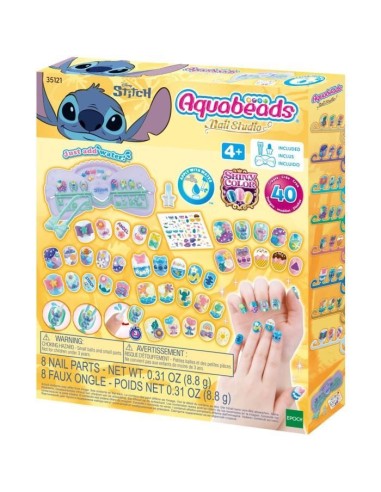 Mon kit de manucure - AQUABEADS - Stitch - 40 ongles - Stickers – AQUABEADS (Jeu De Perle A Repasser) | STORE PRO SHOP 