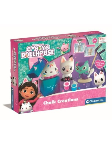 Clementoni - Créations en plâtre Gabby et la Maison Magique - Coffret multi-activités (sculpture, peintures...) - Des 7 ans – CLEMENTONI () | STORE PRO SHOP 
