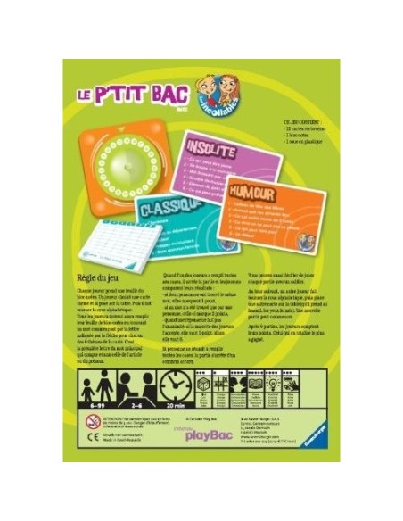 LES INCOLLABLES Jeu de Société Le Petit Bac – RAVENSBURGER (Jeu De Questions - Reponses) | STORE PRO SHOP 