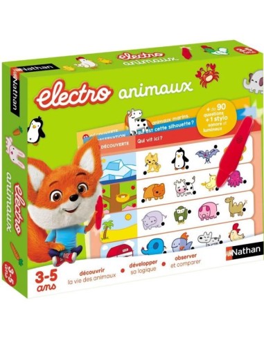 Jeu éducatif électronique - NATHAN - Electro Animaux - Découverte des animaux - Pour enfants de 3 ans et plus – NATHAN (Jeu De Questions - Reponses) | STORE PRO SHOP 