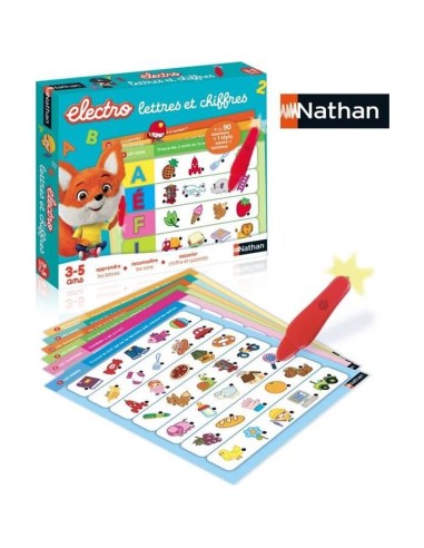 Jeu éducatif électronique - NATHAN - Electro Lettres et Chiffres - Pour enfants de 3 ans et plus - Multicolore – NATHAN (Jeu De Questions - Reponses) | STORE PRO SHOP 