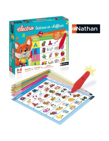 Jeu éducatif électronique - NATHAN - Electro Lettres et Chiffres - Pour enfants de 3 ans et plus - Multicolore – NATHAN (Jeu De Questions - Reponses) | STORE PRO SHOP 