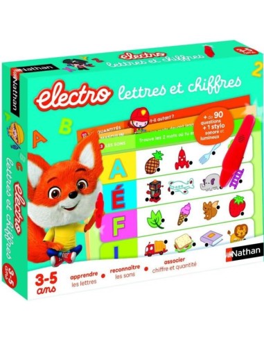 Jeu éducatif électronique - NATHAN - Electro Lettres et Chiffres - Pour enfants de 3 ans et plus - Multicolore – NATHAN (Jeu De Questions - Reponses) | STORE PRO SHOP 