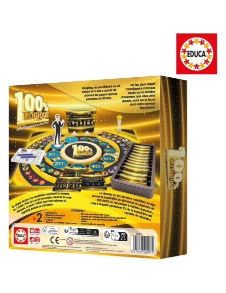 Jeu de société - EDUCA - 100% Logique : La Réponse est sous vos yeux - Adapté de l'émission TV des 8 ans – EDUCA () | STORE PRO SHOP 