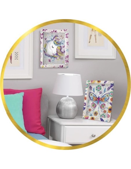 Kit loisir créatif - Licorne - Illustration avec sequins - Pour enfant a partir de 7 ans - Blanc – LANSAY (Jeu De Scrapbooking) | STORE PRO SHOP 