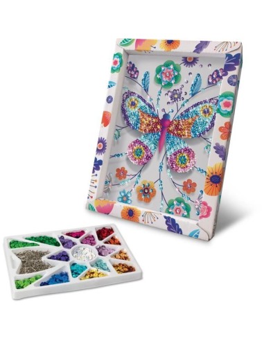 Loisir Créatif - Papillons - Illustration avec Sequins - Pour Enfant - Blanc – LANSAY (Jeu De Scrapbooking) | STORE PRO SHOP 