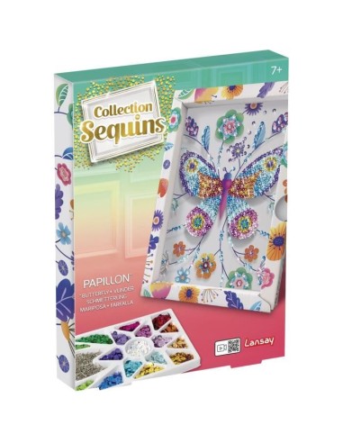 Loisir Créatif - Papillons - Illustration avec Sequins - Pour Enfant - Blanc – LANSAY (Jeu De Scrapbooking) | STORE PRO SHOP 