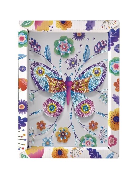 Loisir Créatif - Papillons - Illustration avec Sequins - Pour Enfant - Blanc – LANSAY (Jeu De Scrapbooking) | STORE PRO SHOP 