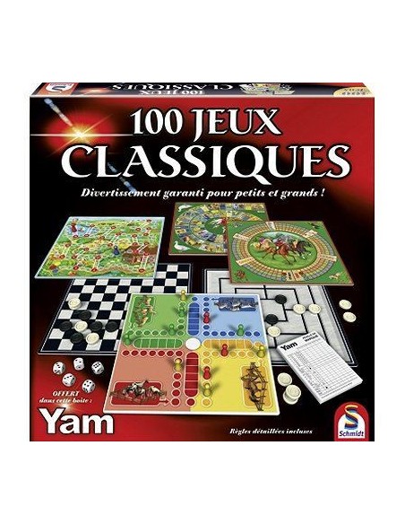 SCHMIDT AND SPIELE Coffret de jeux - 100 jeux classiques – AUCUNE (Jeu De Societe - Jeu De Plateau) | STORE PRO SHOP 