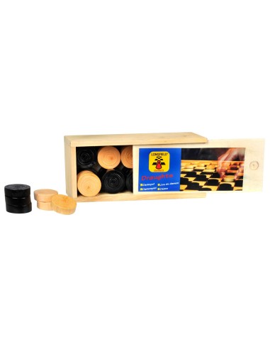 Pions de jeu de dames avec boite de rangement Longfield – LONGFIELD GAMES (Jeu De Societe - Jeu De Plateau) | STORE PRO SHOP 