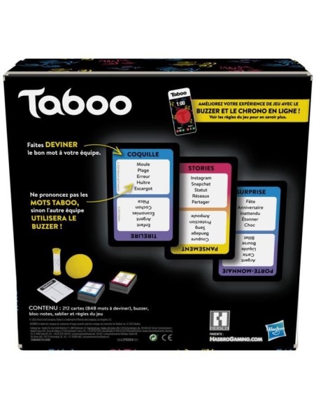Taboo - jeu de société - Nouvelle version – HASBRO GAMING () | STORE PRO SHOP 