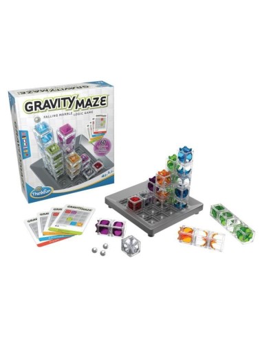 ThinkFun-Gravity Maze-Jeu de logique-Casse-tete-Circuit-bille-Construction-60 défis-1 Joueur ou plus des 8 ans-Ravensburger-76 – RAVENSBURGER (Jeu De Societe - Jeu De Plateau) | STORE PRO SHOP 