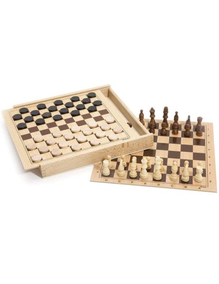 Coffret Jeux de Dames et Echecs – JEUJURA (Jeu De Societe - Jeu De Plateau) | STORE PRO SHOP 