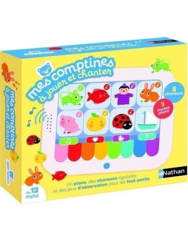 Mes comptines a jouer et a chanter - Jeu interactif - NATHAN - Découvrez et chantez 8 comptines  – NATHAN (Jeu De Societe - Jeu De Plateau) | STORE PRO SHOP 