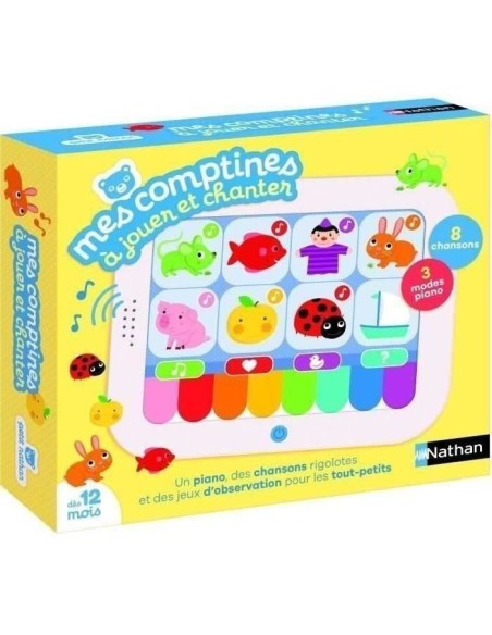 Mes comptines a jouer et a chanter - Jeu interactif - NATHAN - Découvrez et chantez 8 comptines  – NATHAN (Jeu De Societe - Jeu De Plateau) | STORE PRO SHOP 