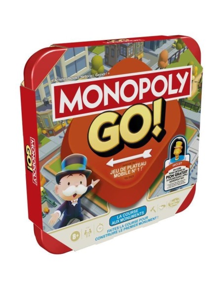 Monopoly Go, Jeu de société a partir de 8 ans, Jeu de plateau familial – MONOPOLY () | STORE PRO SHOP 