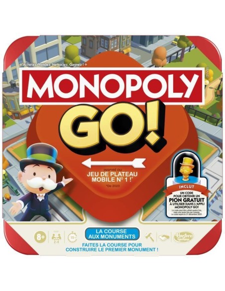 Monopoly Go, Jeu de société a partir de 8 ans, Jeu de plateau familial – MONOPOLY () | STORE PRO SHOP 