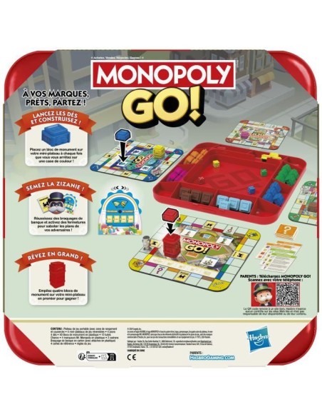 Monopoly Go, Jeu de société a partir de 8 ans, Jeu de plateau familial – MONOPOLY () | STORE PRO SHOP 