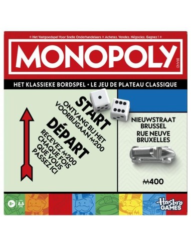 Monopoly classique, jeu de société de plateau, avec boîte de rangement et pions grand format, 2 a 6 joueurs, des 8 ans – MONOPOLY () | STORE PRO SHOP 