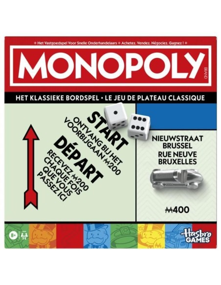 Monopoly classique, jeu de société de plateau, avec boîte de rangement et pions grand format, 2 a 6 joueurs, des 8 ans – MONOPOLY () | STORE PRO SHOP 