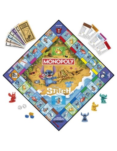 Monopoly Stitch, Jeu de société de plateau, 2 a 4 joueurs, 30 minutes, édition Disney Lilo  Stitch, Des 8 ans – MONOPOLY () | STORE PRO SHOP 