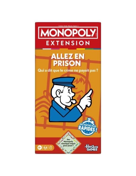 Monopoly Extension Allez en prison, rend le jeu Monopoly classique plus amusant et plus rapide, jeux de plateau, 2 a 6 joueurs – MONOPOLY () | STORE PRO SHOP 