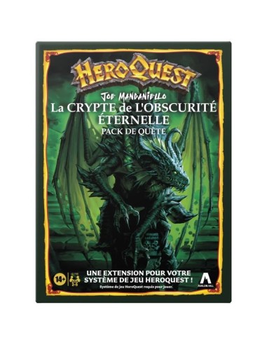 HeroQuest Pack de quete La crypte de l'obscurité éternelle, jeu de rôle, jeu de plateau, systeme de jeu HeroQuest requis, Aval – HASBRO (Jeu De Societe - Jeu De Plateau) | STORE PRO SHOP 