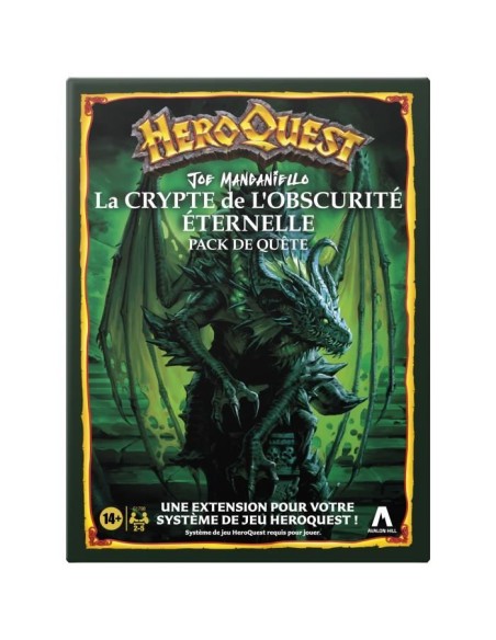 HeroQuest Pack de quete La crypte de l'obscurité éternelle, jeu de rôle, jeu de plateau, systeme de jeu HeroQuest requis, Aval – HASBRO (Jeu De Societe - Jeu De Plateau) | STORE PRO SHOP 