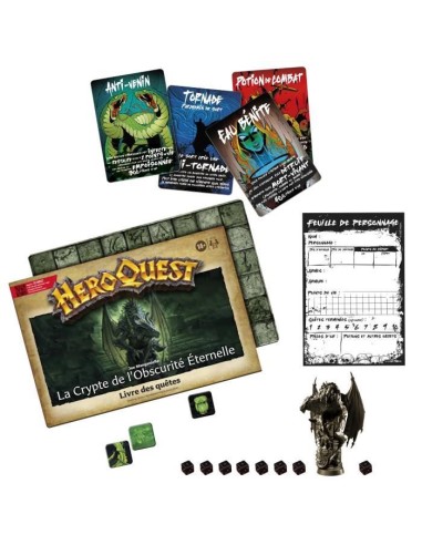 HeroQuest Pack de quete La crypte de l'obscurité éternelle, jeu de rôle, jeu de plateau, systeme de jeu HeroQuest requis, Aval – HASBRO (Jeu De Societe - Jeu De Plateau) | STORE PRO SHOP 