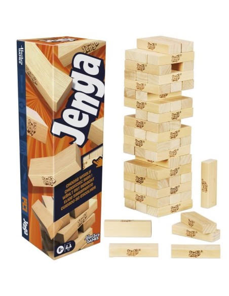 Jenga, Jeu de société d'ambiance, Jeu avec dé numérique, Hasbro Games, Des 8 ans – HASBRO (Jeu De Societe - Jeu De Plateau) | STORE PRO SHOP 