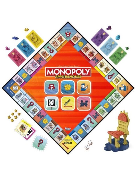 Monopoly Appli bancaire, jeu de plateau avec appli pour appareil type smartphone, des 8 ans – MONOPOLY () | STORE PRO SHOP 