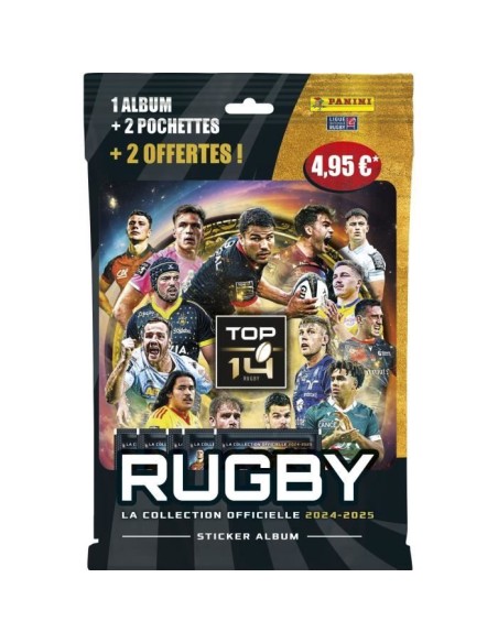 Starter Pack - PANINI - Rugby Top 14 2024-2025 - Album - 2 pochettes - 2 offertes – PANINI (Jeu De Stickers) | STORE PRO SHOP 