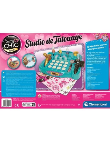 CLEMENTONI - Studio de tatouage pour enfant - A partir de 7 ans – CLEMENTONI (Jeu De Tatouage) | STORE PRO SHOP 