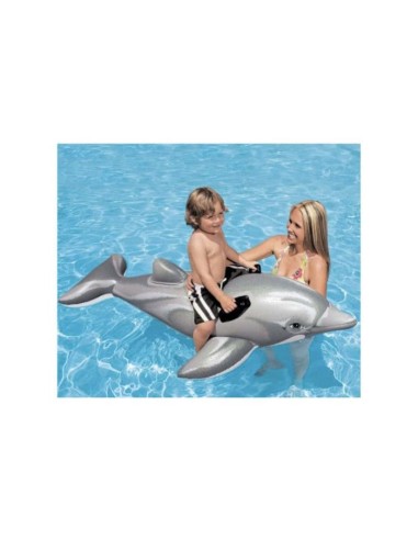 Matelas de plage gonflable dauphin - Mixte - 175 cm - Pour enfant - Gris et noir – INTEX (Jeux De Piscine - Jeux Gonflables) | STORE PRO SHOP 
